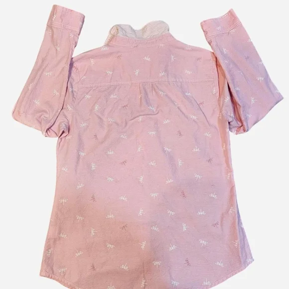 Croft & Barrow Pink Dragonfly Button-Down Shirt - Picture 6 of 9